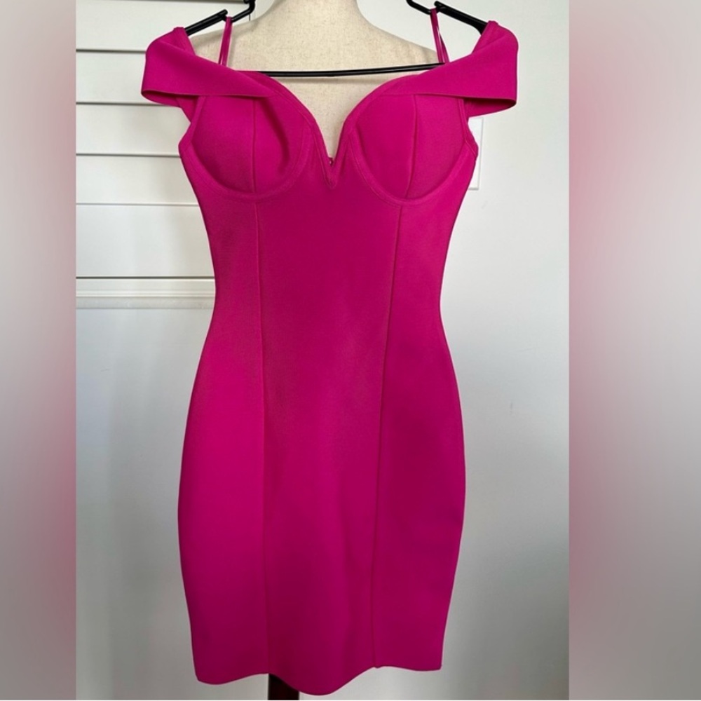 Fashion Nova Vibrant Pink Mini Dress
